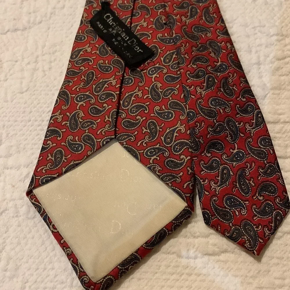 Dior paisley silk tie